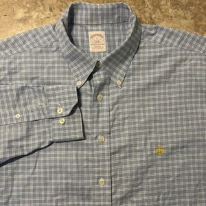 Brooks Brothers Shirt Mens L Blue Oxford Long Sleeve Original Polo Cotton OCBD